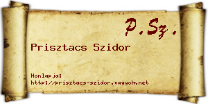 Prisztacs Szidor névjegykártya